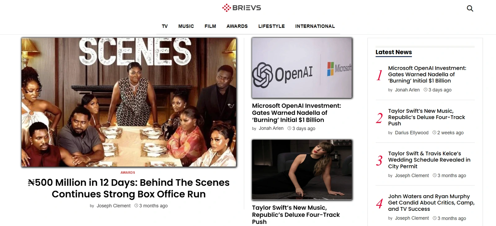 Brievs brand identity and homepage presentation